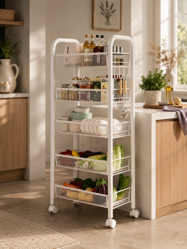 5-Tier Rolling Storage Cart