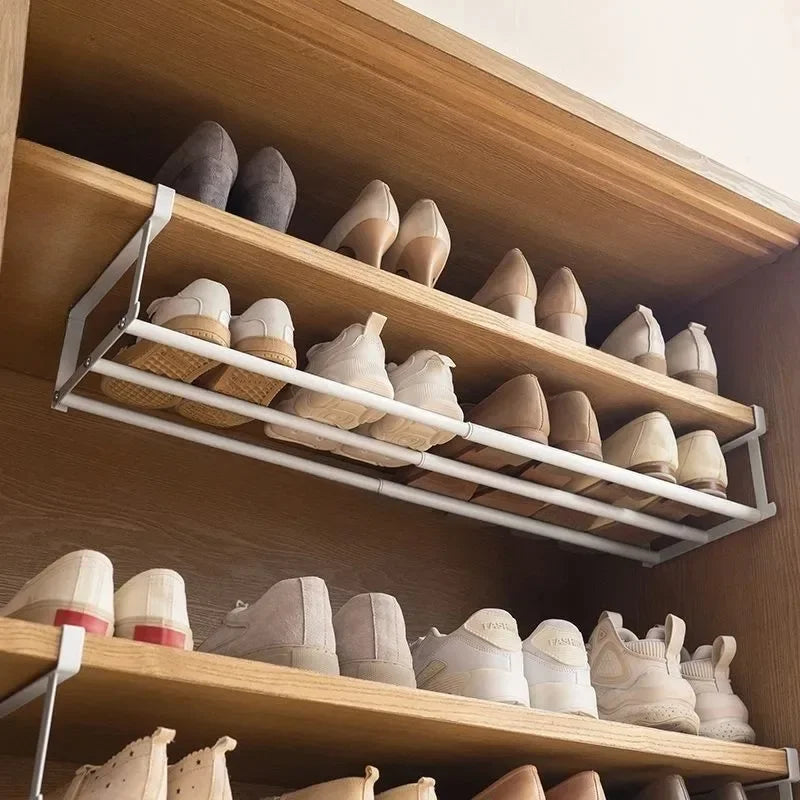 Adjustable Under Shelf Shoe Rack Organizer