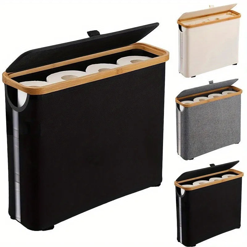 Toilet Paper Storage Basket with Lid