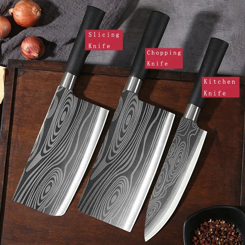 Damascus Kitchen Knife Set