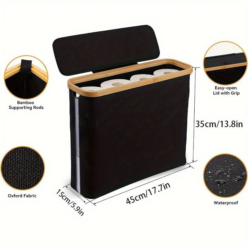 Toilet Paper Storage Basket with Lid