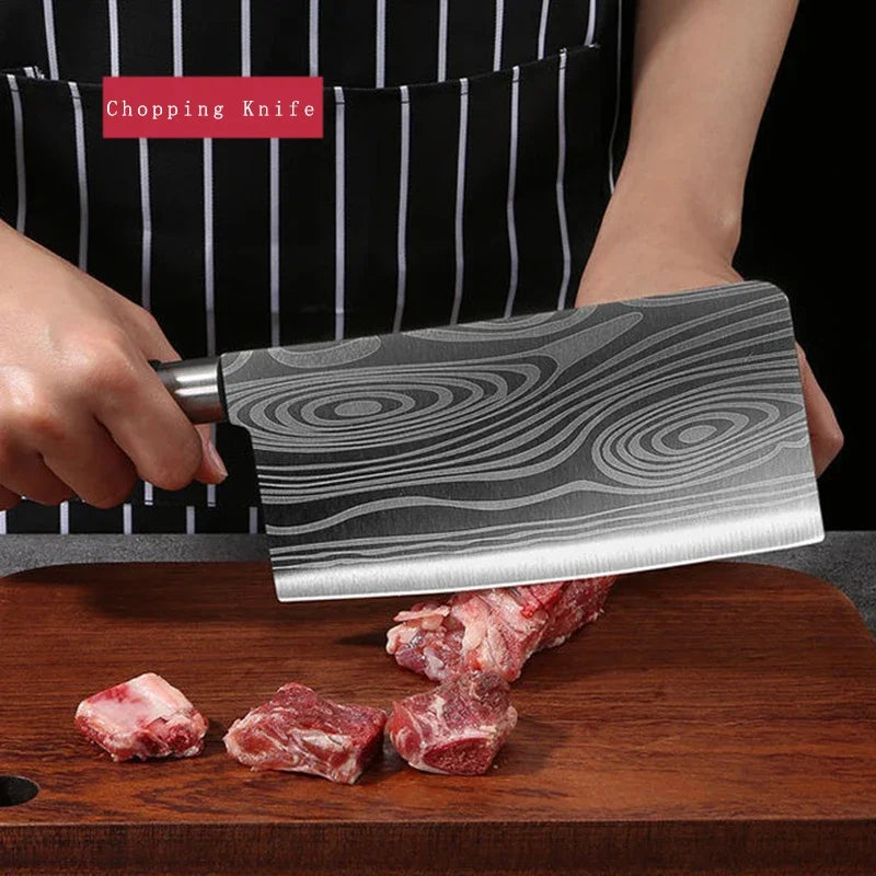 Damascus Kitchen Knife Set