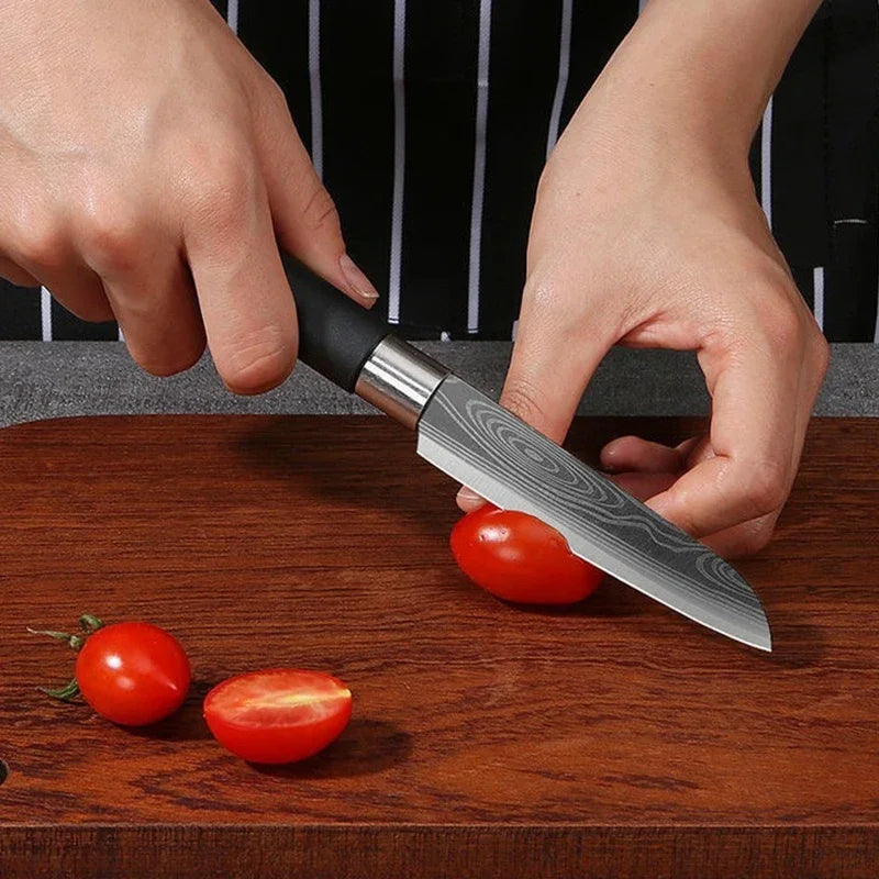 Damascus Kitchen Knife Set