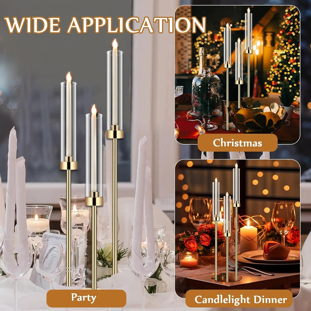 Gold Acrylic Candelabra Centerpiece