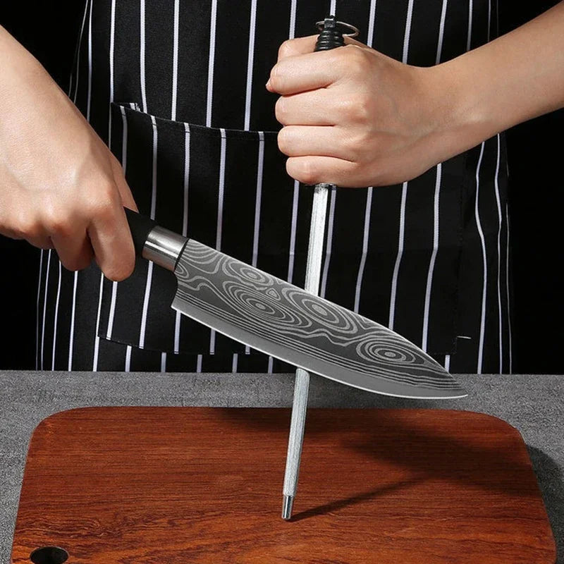 Damascus Kitchen Knife Set
