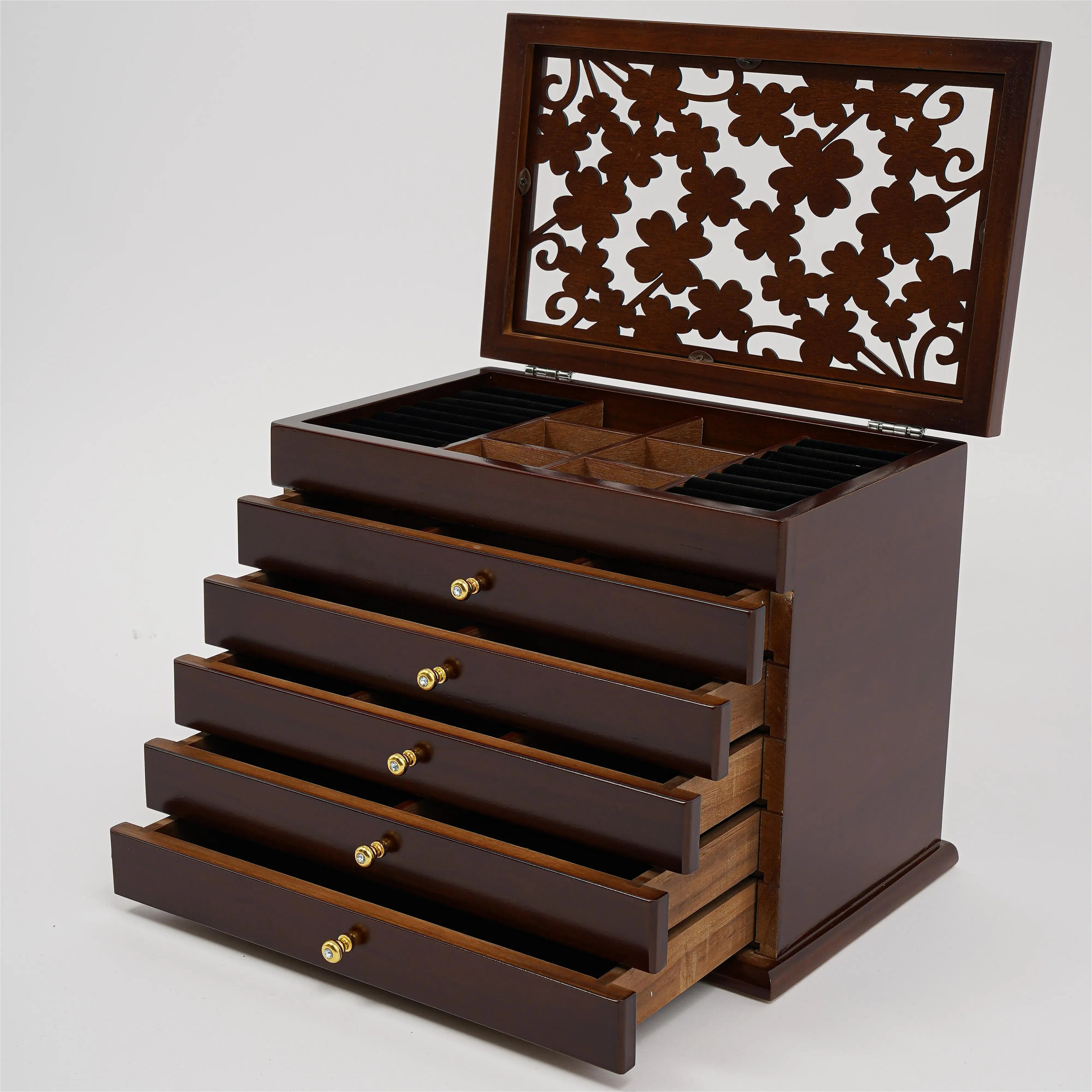 6-Tier Vintage Jewelry Organizer Box