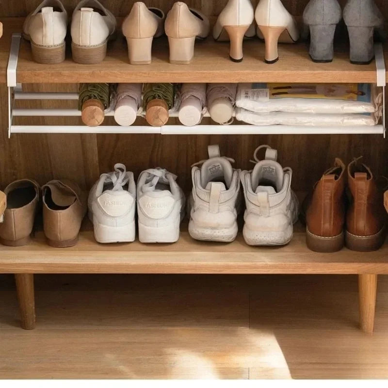 Adjustable Under Shelf Shoe Rack Organizer