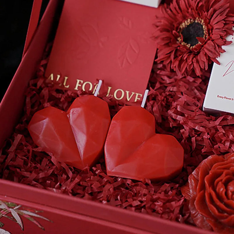 Heart-Shaped Aromatherapy Candle Set
