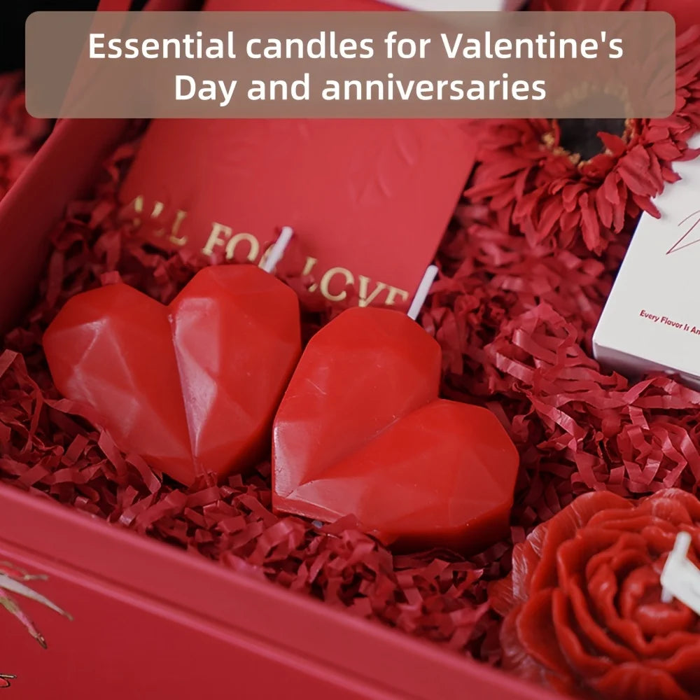Heart-Shaped Aromatherapy Candle Set