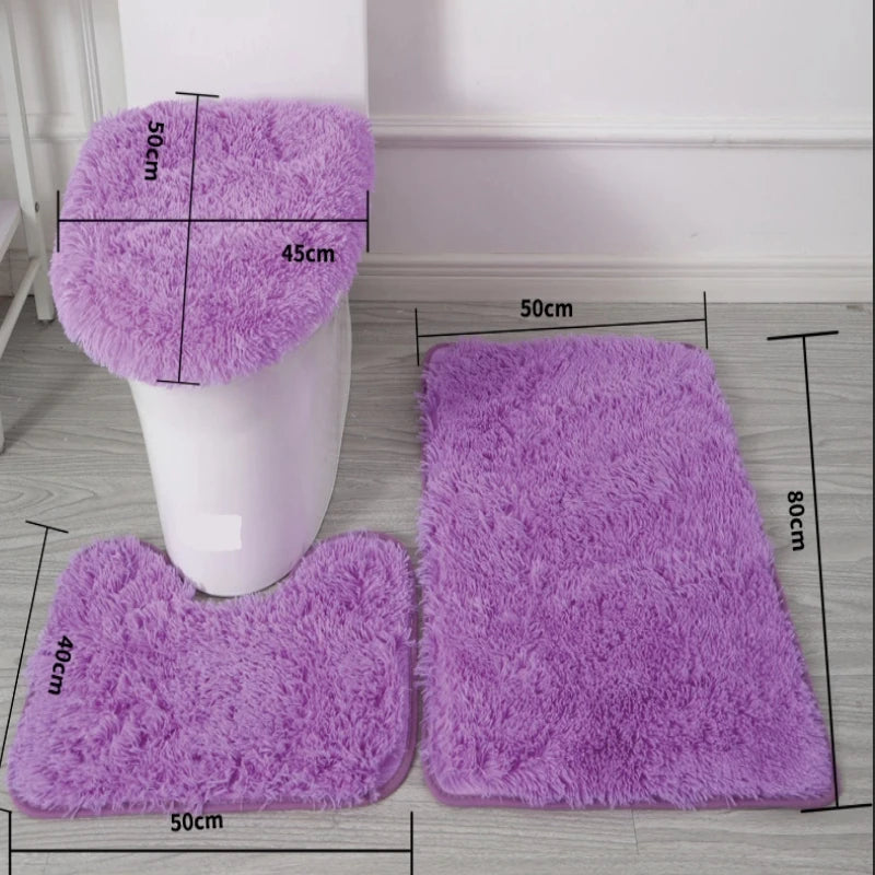 3-Piece Bathroom Rug Set