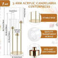 Gold Acrylic Candelabra Centerpiece