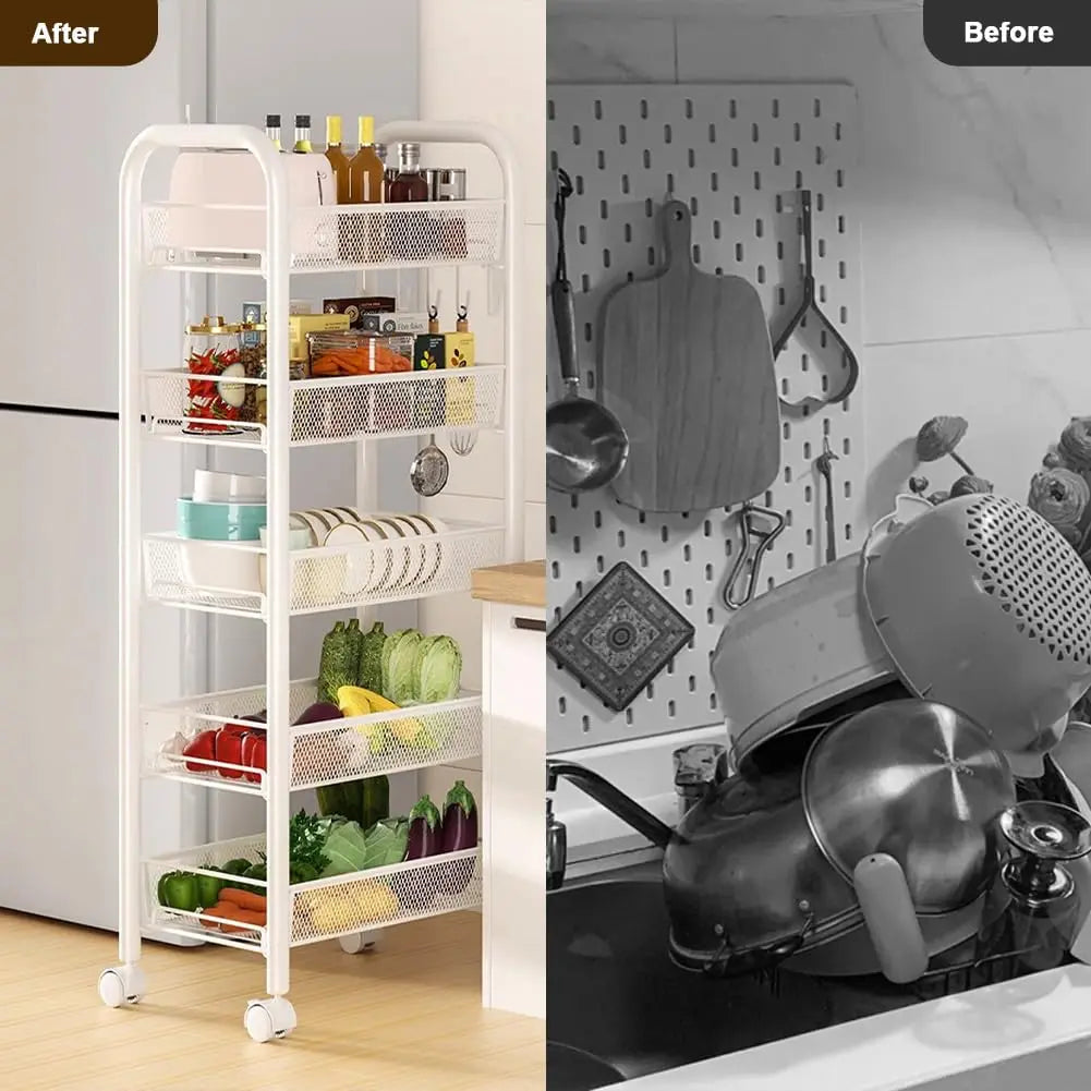 5-Tier Rolling Storage Cart