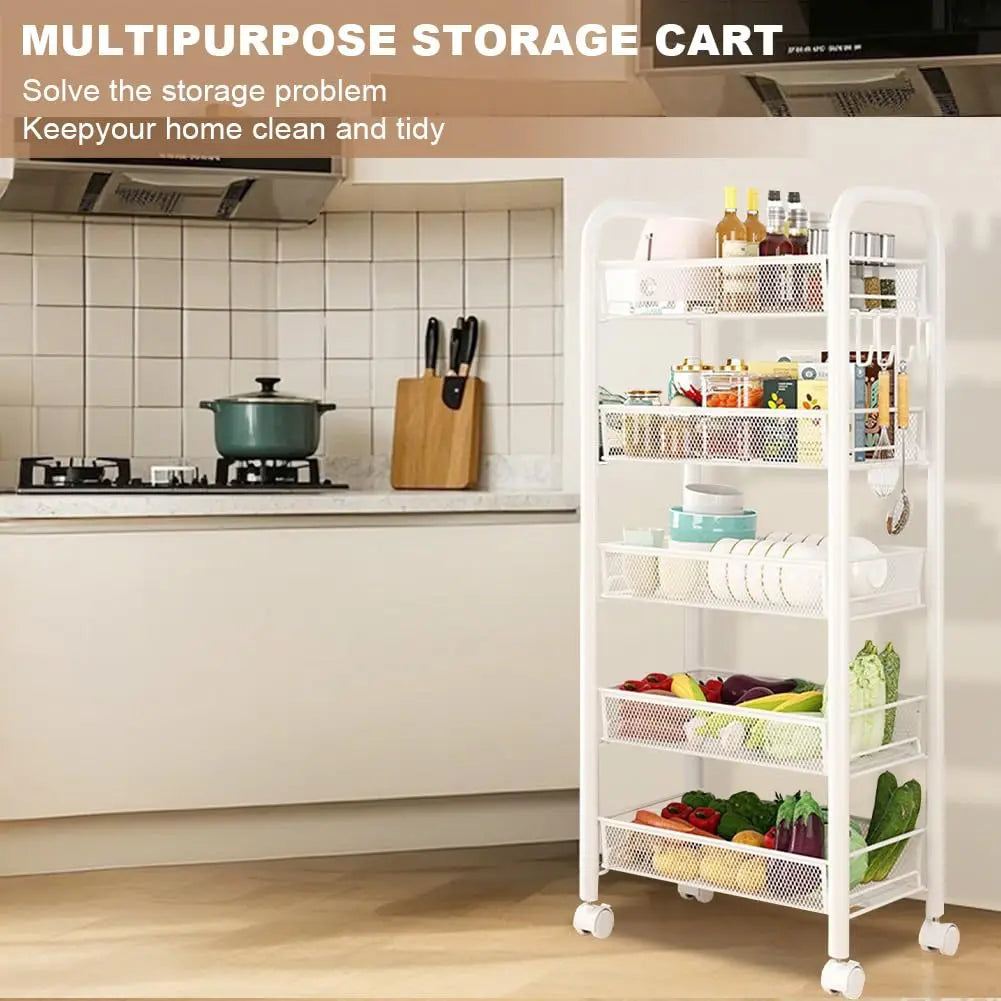 5-Tier Rolling Storage Cart