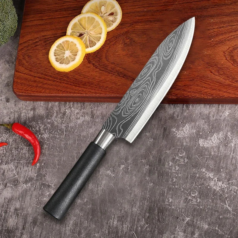 Damascus Kitchen Knife Set