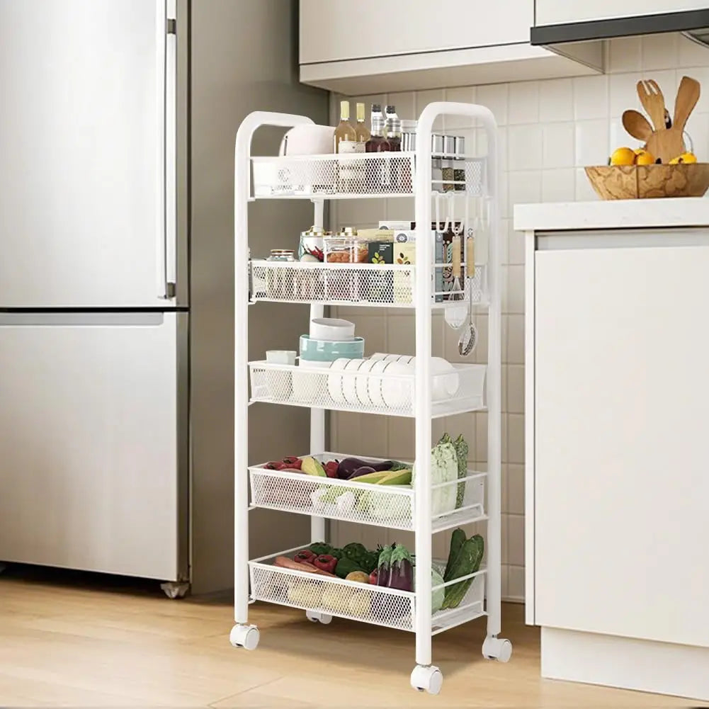 5-Tier Rolling Storage Cart